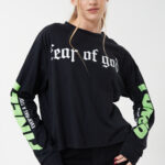 Remera FEAR OF GOD gotic - verde-oscuro