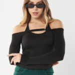 Remera Ashley superpuesta - negro
