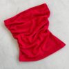 Strapless Broderie Asimétrico - rojo