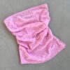 Strapless Broderie Asimétrico - rosa