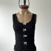 Musculosa Dhalia Ribbon - negro