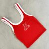 Musculosa Morley Combinado Osito Bordado - rojo