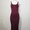 Vestido Morley Cuello U - rojo