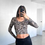 Remera Animal Print - marron
