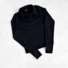 Chomba Rib Botones Magali - negro
