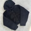 Campera Corderoy Capucha - negro - m