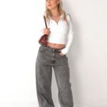 Jean Baggy Gris Pinzas - 36