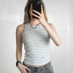 Musculosa Morley Rayada Selena - amarillo-pastel