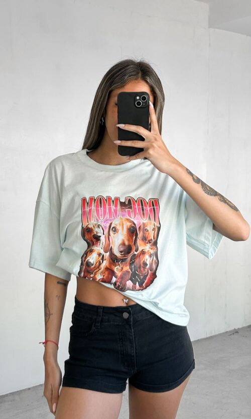 Remera Jersey Dog Mom