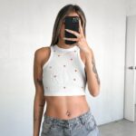 Musculosa Morley Flowers - amarillo-pastel