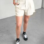Short Lino Liso Maira - beige - l