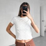 Remera Manga Corta Relieve - Blanco - S