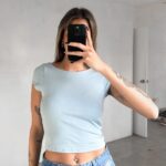 Remera Corta Con Taza Naty - Blanco