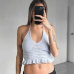 Top Tejido Volados Selena - Crema - l