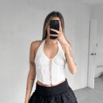 Corset Broderie Tiras Taylor - Blanco - S