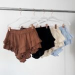 Short Pollera Lino Deflecado Triana - beige - l