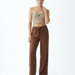 Pantalon Lino Matilda - celeste - l