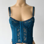Corset Encaje Pico - bordo - l