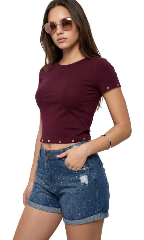 Short Azul Brilli Rot