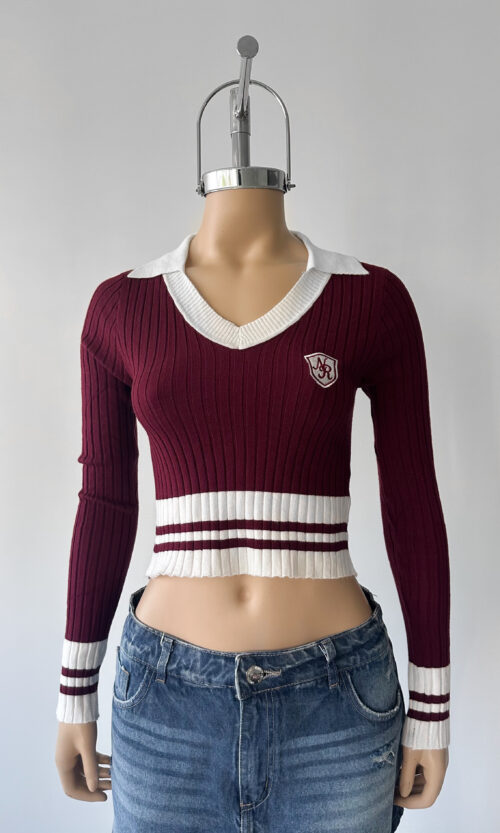 Sweater Escote en V Combi