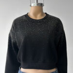 Buzo Friza Brillo - negro - l