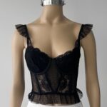 Corset Encaje Volados - bordo - l