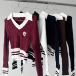 Sweater Escote en V Combi - bordo - l