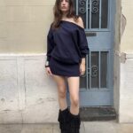 Vestido Tejida Azteca - bordo - l