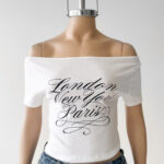 Remera Escote Bote London New York - bordo