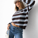 Sweater Chomba Rayado Combi - negro-y-gris - l