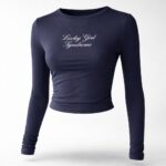 Remera Manga Larga Lucky Girl - bordo