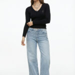 Jean Wide Leg Celeste Strass - xl