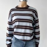 Sweater Rayado Alineado - morado-y-azul - l