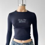 Remera Manga Larga Lucky Girl - bordo