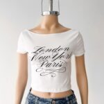 Remera Escote Bote London New York - bordo