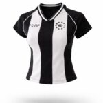 Remera Combi Escote V League - bordo