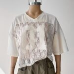 Remera Jersey Encaje 01 - blanco