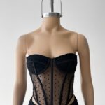 Corset Strapless Encaje - blanco - l