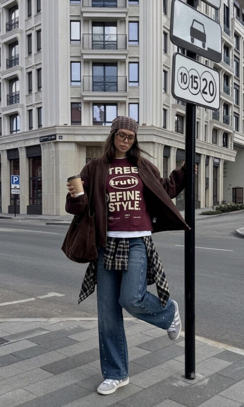 Jeans Palazo Con Recorte Tachi