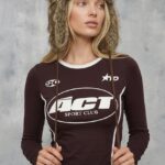 Remera Mangas Largas Rib Act - bordo
