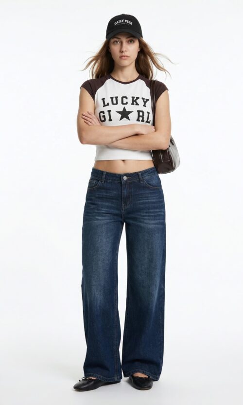 Remera Rib Lucky Girl