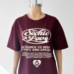 Remera Jersey Sochic Love - bordo