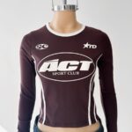 Remera Mangas Largas Rib Act - bordo