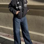 Campera Bomber Racing Sport - azul - l