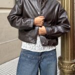 Campea Bomber Cuerina - chocolate - m