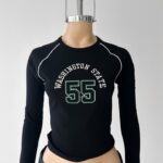 Mangas Largas Rib Washington State - bordo