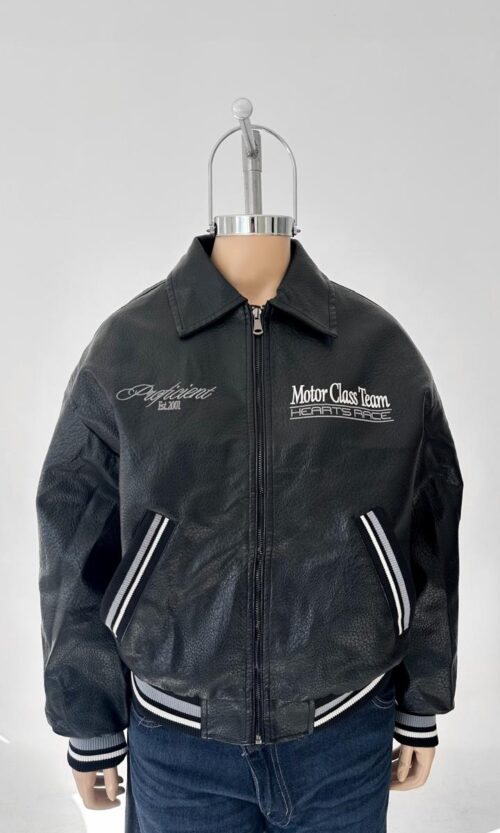 Campera Bomber Cuerina Motor Class Team