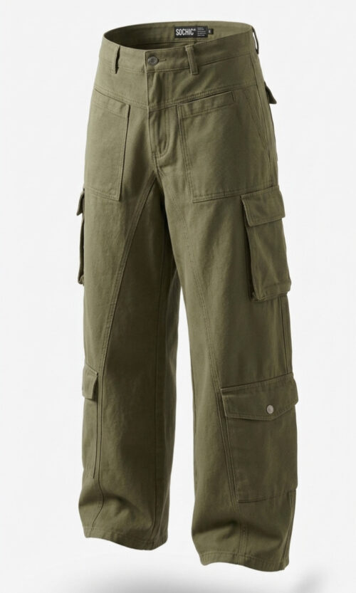Pantalon Cargo Gabardina