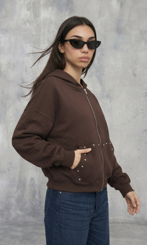 Campera Friza Tachas