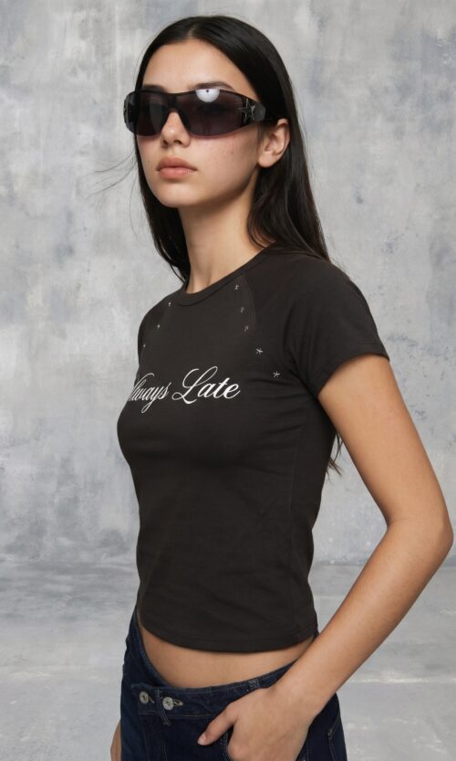 Remera Rib Always Late